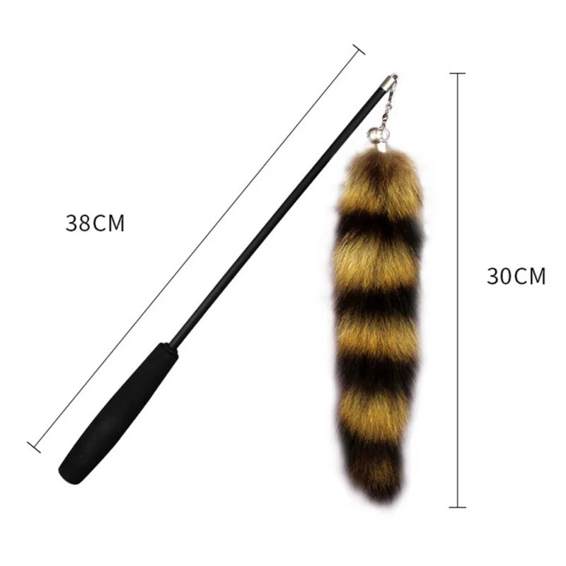 Feather Cat Teaser Stick – Fox Hair Replacement Head Toy