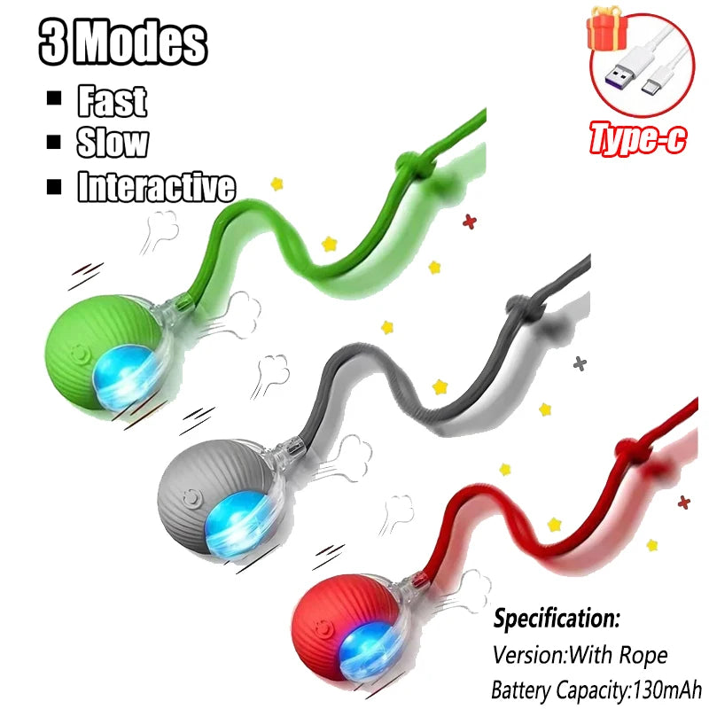 Automatic Rolling Cat Toy Ball – Self-Moving Electric Play Ball for Kittens