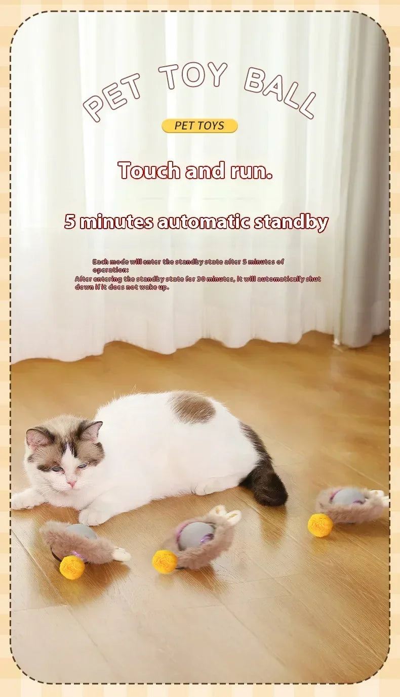 Rechargeable Interactive Rolling Ball Toy for Cats and Dogs