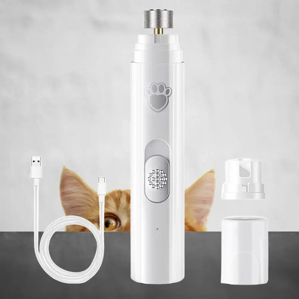 Rechargeable Electric Dog Nail Grinder – Painless Pet Nail Trimmer with Polisher