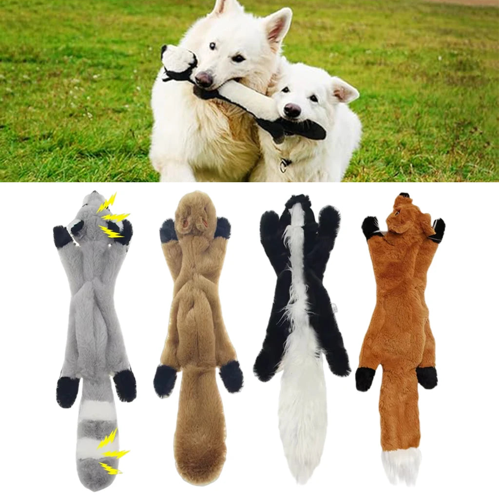 45cm Durable Simulated Animal Plush Dog Chew Toy with Squeakers
