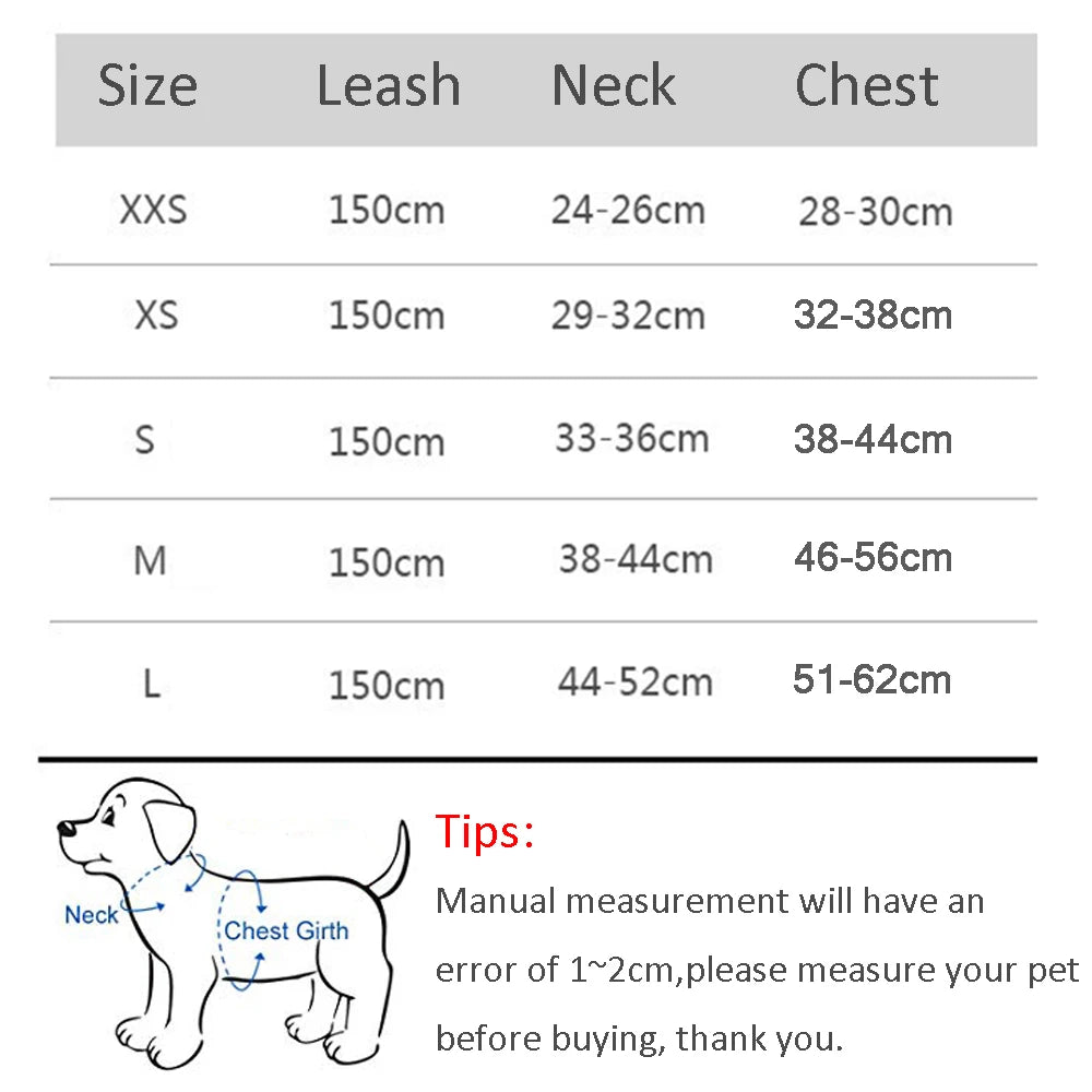 Adjustable Adjustable Dog Harness & Leash Set – For Small Dogs & Cats Set