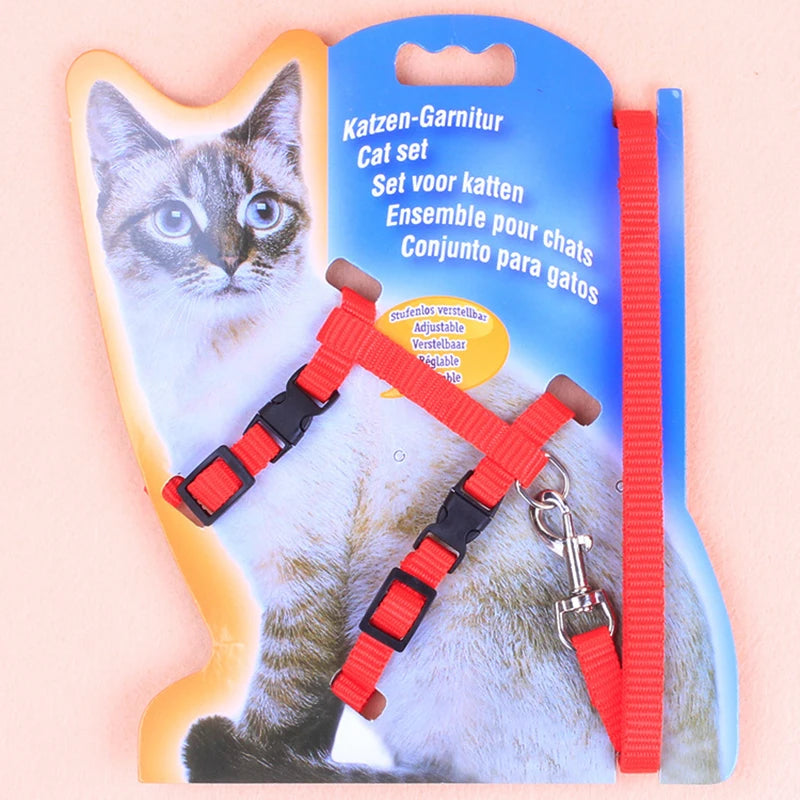 I-Shaped Cat & Dog Leash with Chest and Back Support