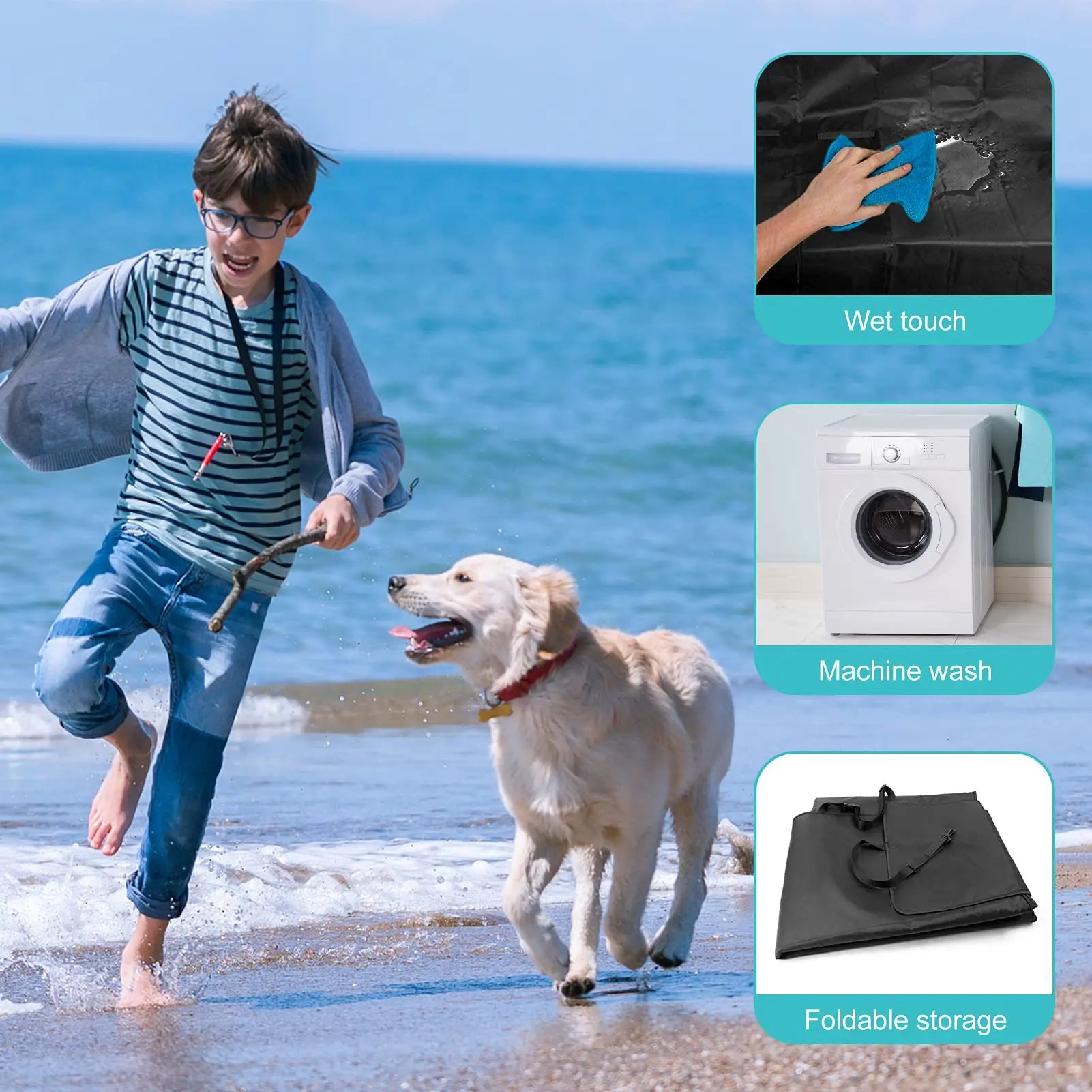 Waterproof Heavy Duty Foldable Dog Car Seat Cover – Scratchproof & Nonslip