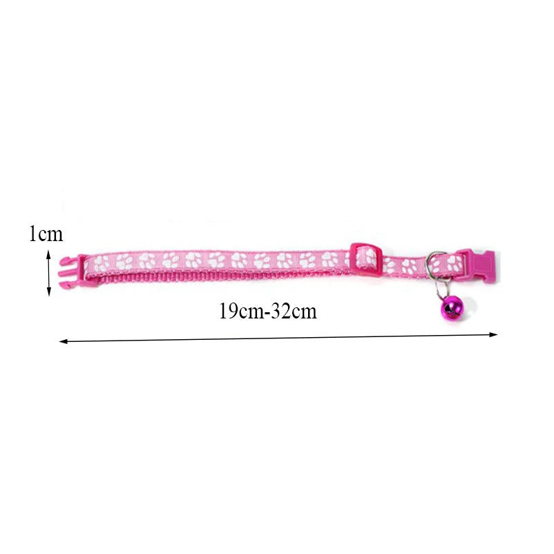 Cat Bell Collar – Adjustable Printed Pet Necklace, Multi-Color Options