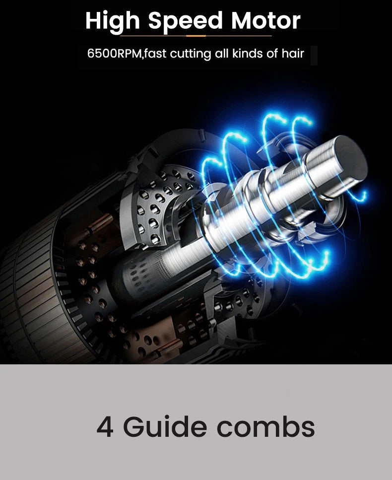 Professional Pet Hair Clipper – All-Metal Rechargeable Dog & Cat Grooming Trimmer