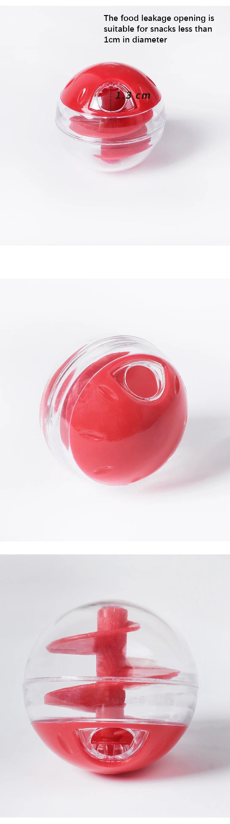 Spiral Ball Cat Toy – Dual-Use Food Dispenser and Training Toy