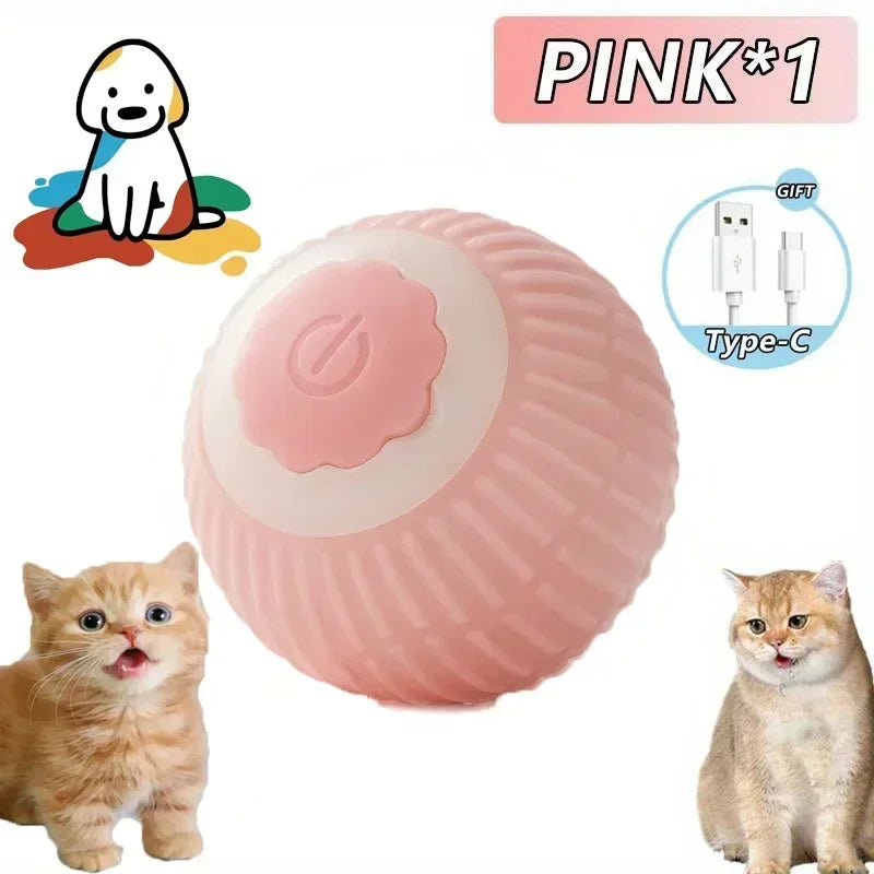 Rechargeable Interactive Rolling Ball Toy for Cats and Dogs