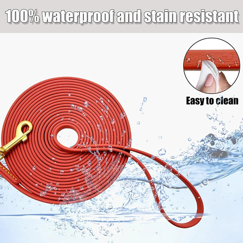 Waterproof PVC Dog Training Leash – 3M/6M/9M Long, Easy-Clean Lead