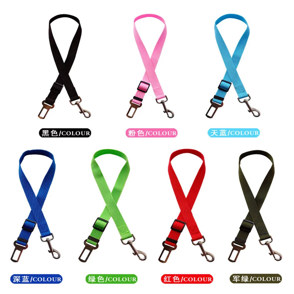 Adjustable Reflective Dog Car Seat Belt Harness
