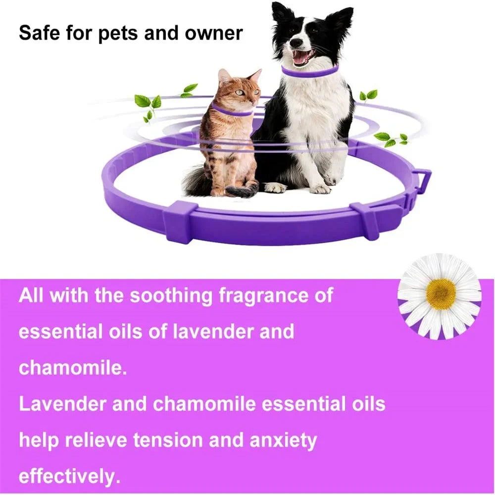 Adjustable Calming Collar for Cats and Dogs