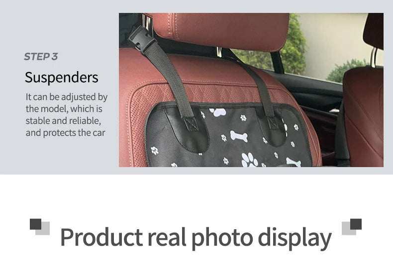 Durable Dog Car Booster Seat with Storage Pockets – Scratch-Proof Front Seat for Small & Medium Dogs