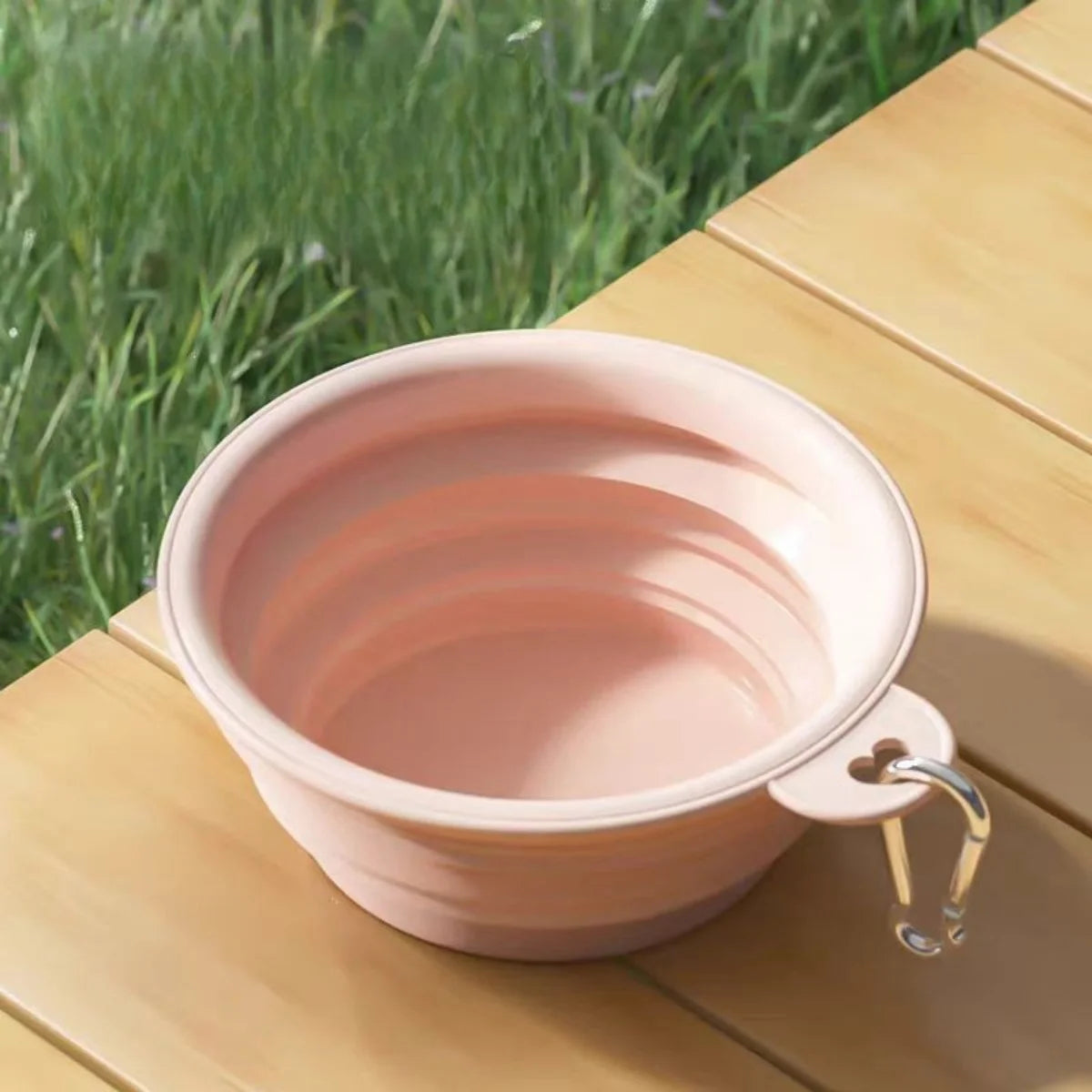 2PCS Collapsible Silicone Pet Bowls – Portable Folding Food & Water Dishes with Carabiners