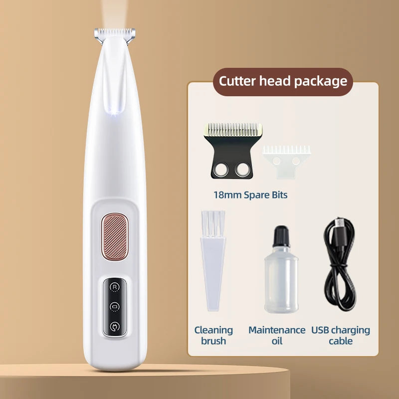 LED Pet Grooming Trimmer – Low Noise & Waterproof