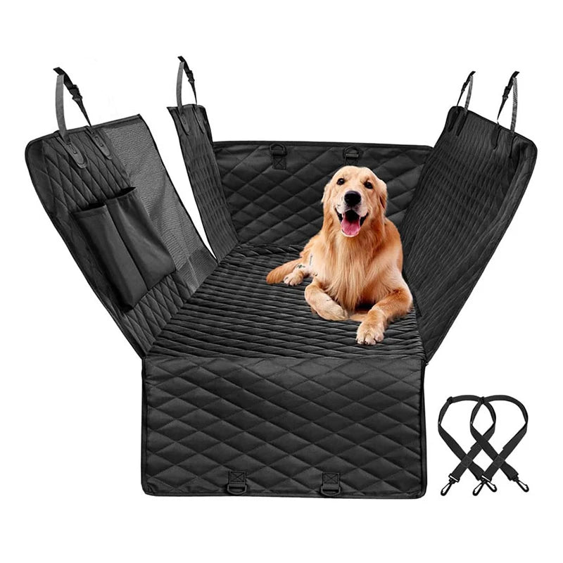 Waterproof Double Zipper Car Pet Seat Pad – 143×153cm Rear Seat Cushion