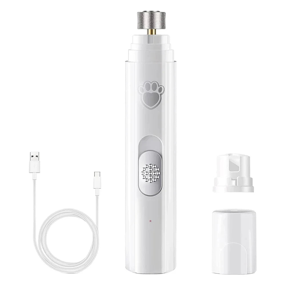 Rechargeable Electric Dog Nail Grinder – Painless Pet Nail Trimmer with Polisher