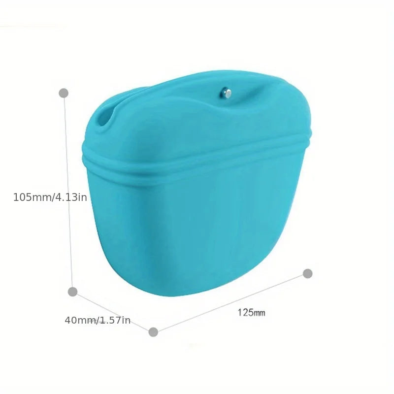 Silicone Dog Treat Training Bag – Waterproof with Magnetic Clip