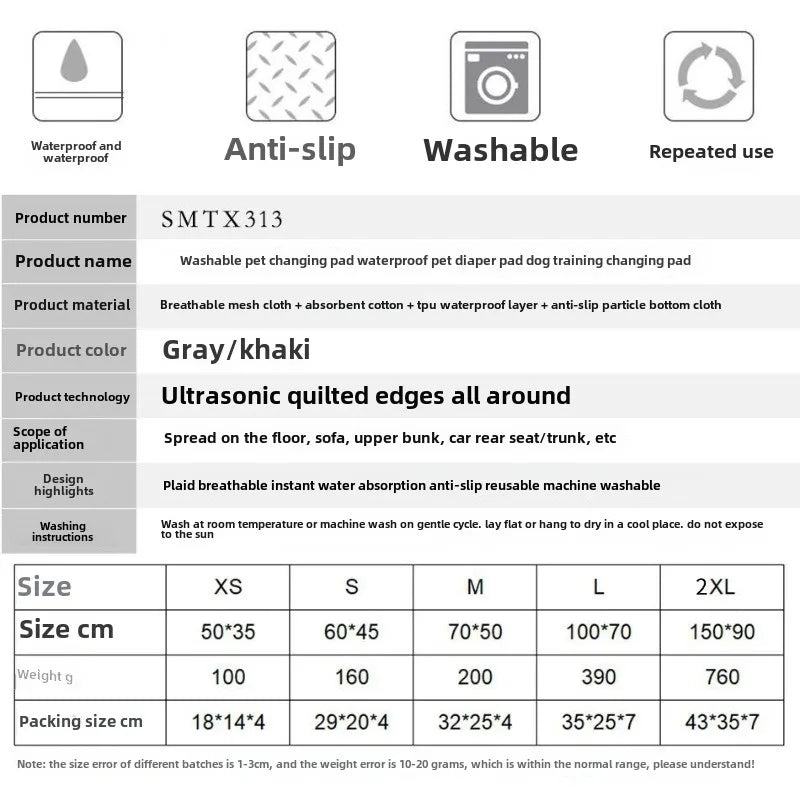 Waterproof Pet Bed Mat with Neck Pillow – Washable Sofa Cover