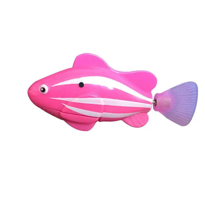LED Interactive Swimming Robot Fish Toy for Cats