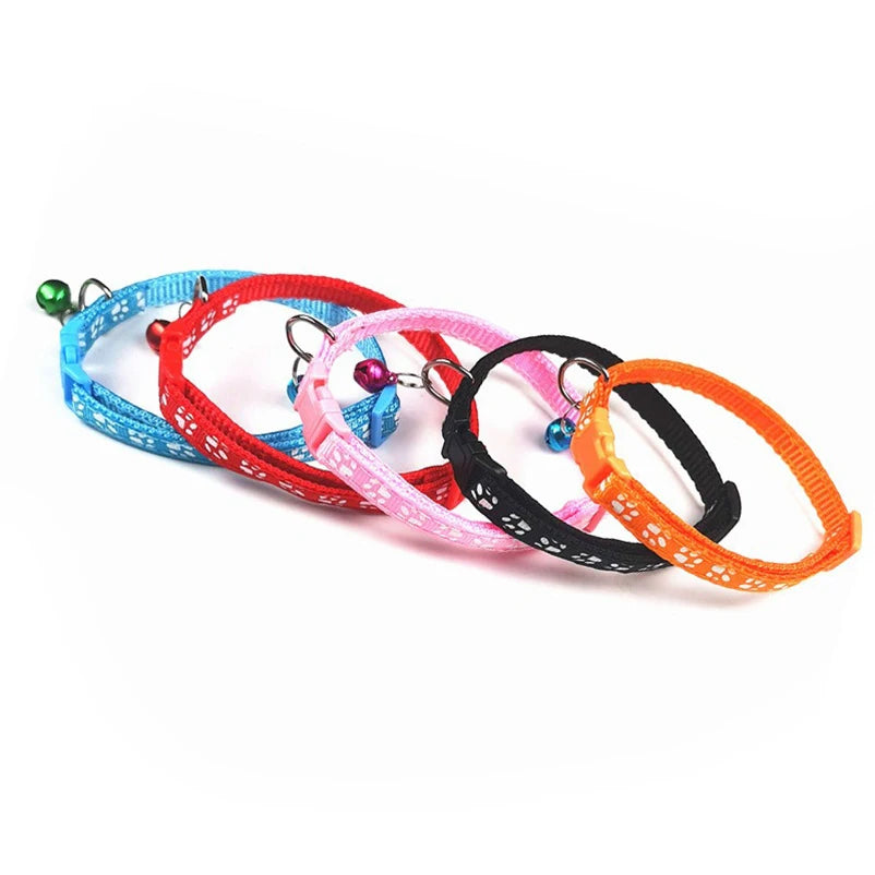 Cat Bell Collar – Adjustable Printed Pet Necklace, Multi-Color Options