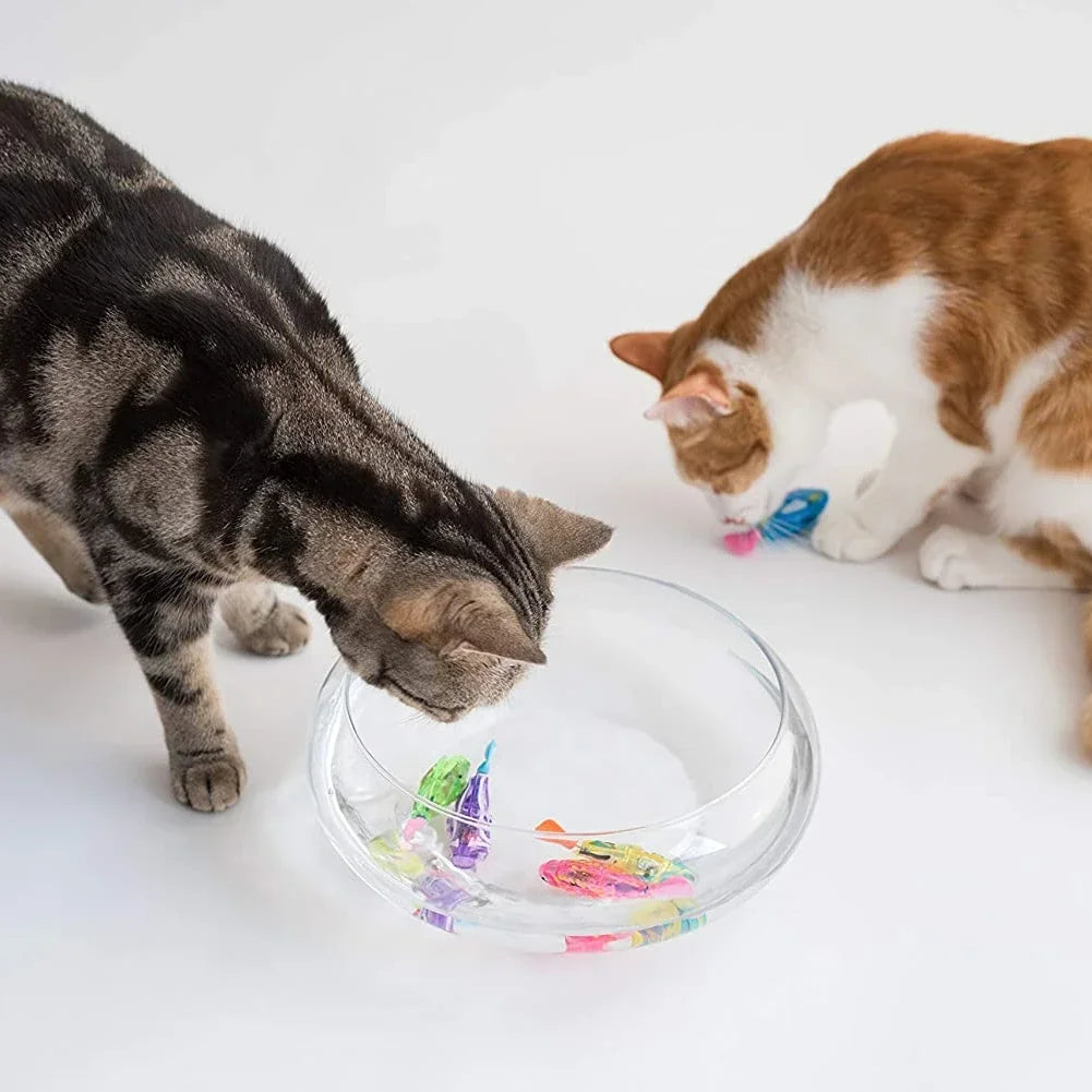 LED Interactive Swimming Robot Fish Toy for Cats