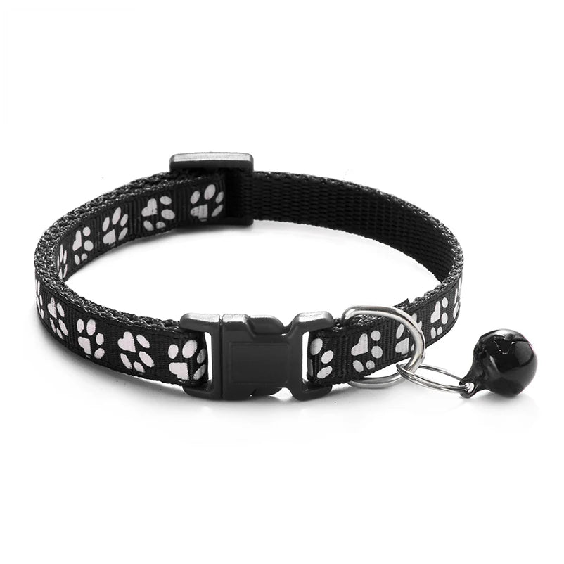 Cat Bell Collar – Adjustable Printed Pet Necklace, Multi-Color Options