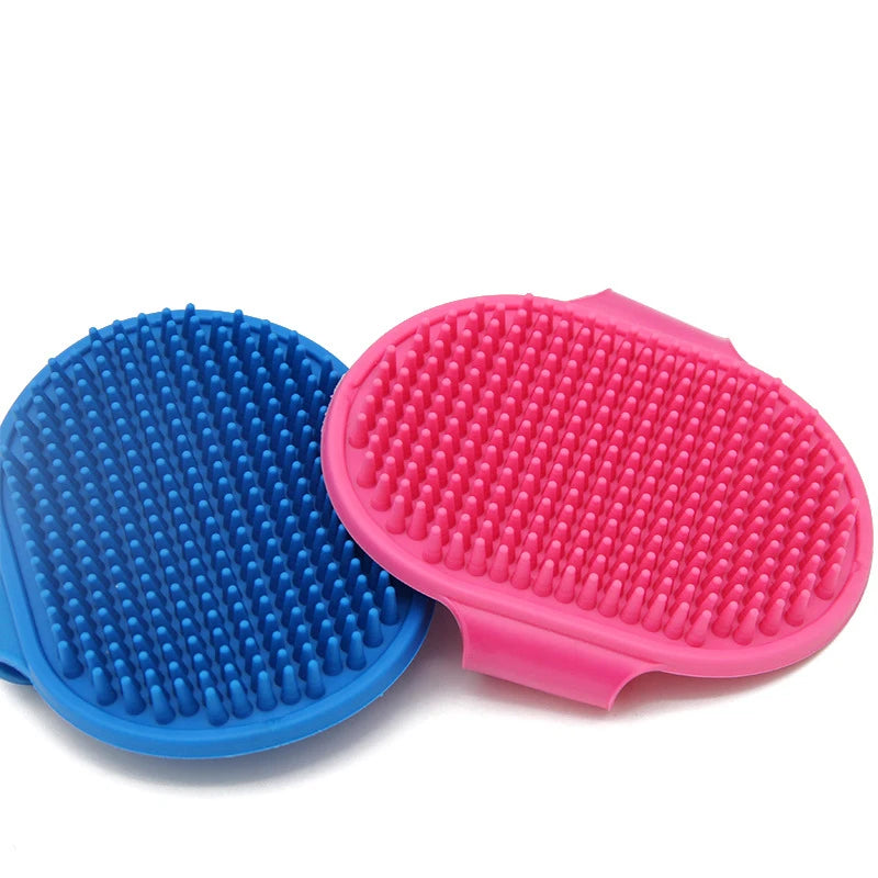 Soft Silicone Pet Bath Brush – Dog & Cat Hair Remover and Massage Comb