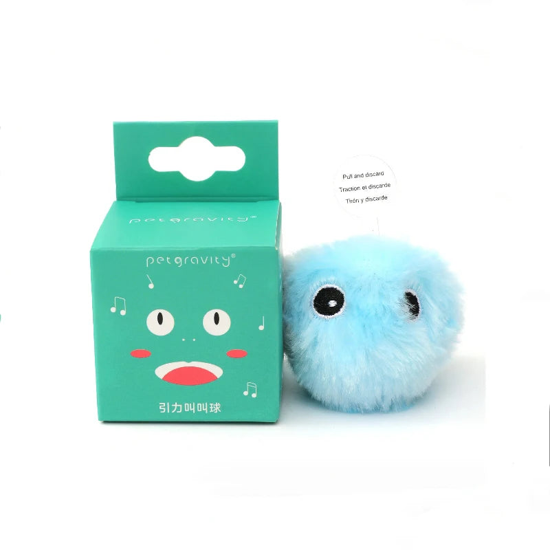 Interactive Plush Electric Catnip Ball Toy with Sound
