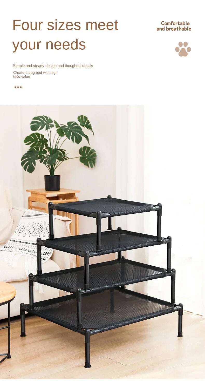 Elevated Folding Pet Bed – Portable, Washable Dog & Cat Camping Cot