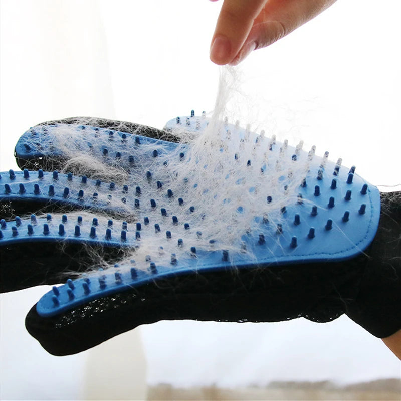 Pet Grooming Glove for Cats & Dogs – Hair Remover & Massager