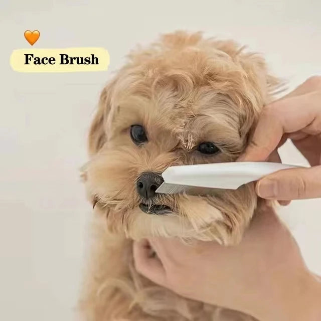 Pet Hair Shedding & Flea Comb – Stainless Steel Grooming Tool for Cats & Dogs