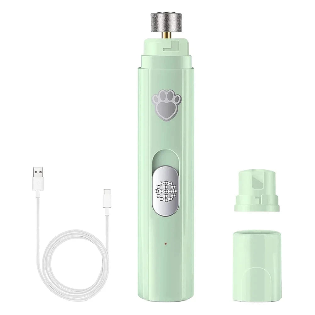 Rechargeable Electric Dog Nail Grinder – Painless Pet Nail Trimmer with Polisher