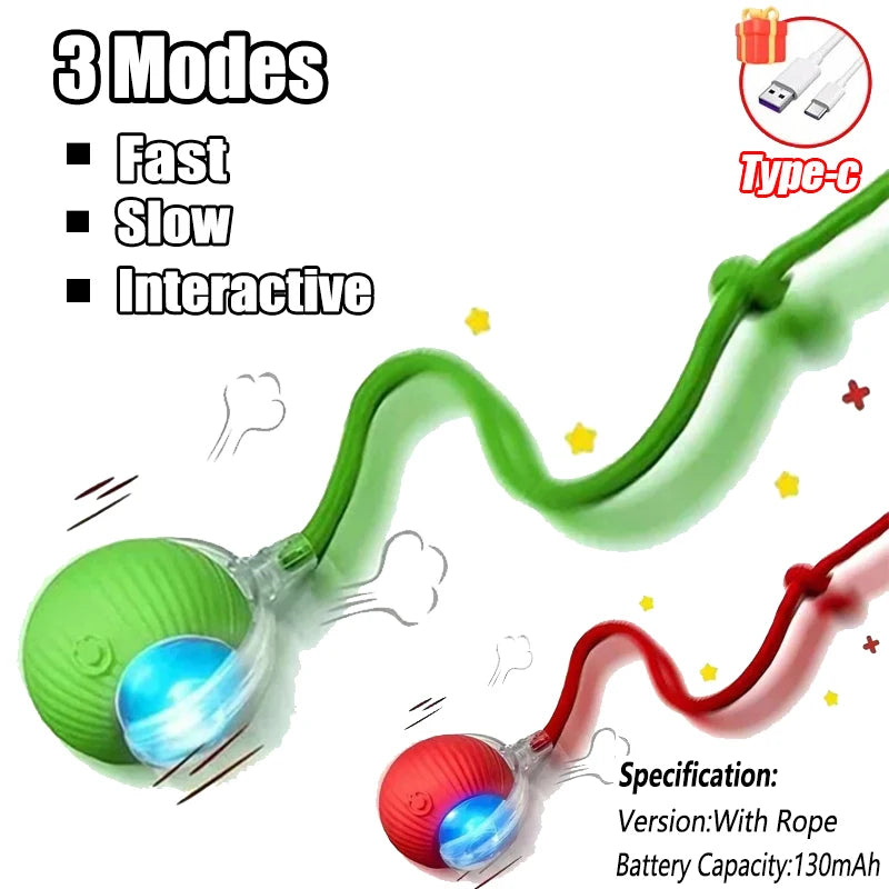 Automatic Rolling Cat Toy Ball – Self-Moving Electric Play Ball for Kittens