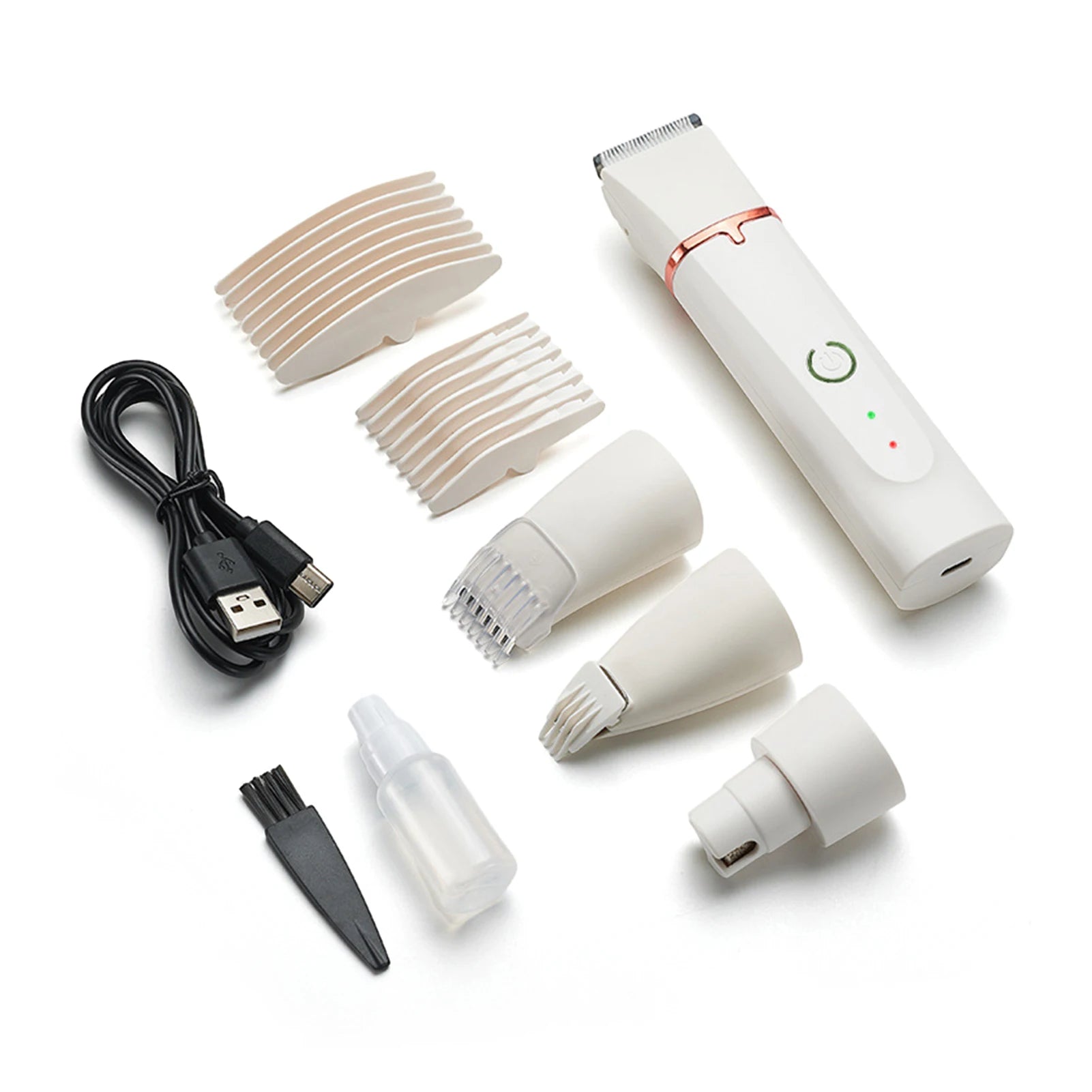 4-in-1 Electric Pet Grooming Kit – USB Rechargeable Dog & Cat Hair Clippers