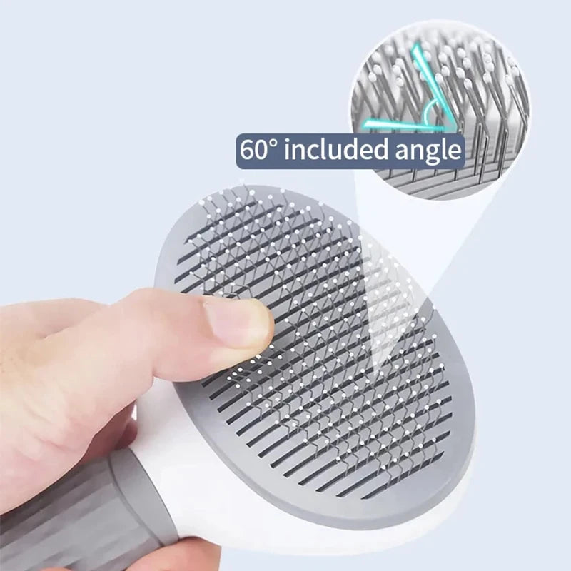 Pet Grooming Comb – Stainless Steel Brush for Cats & Long-Hair Dogs