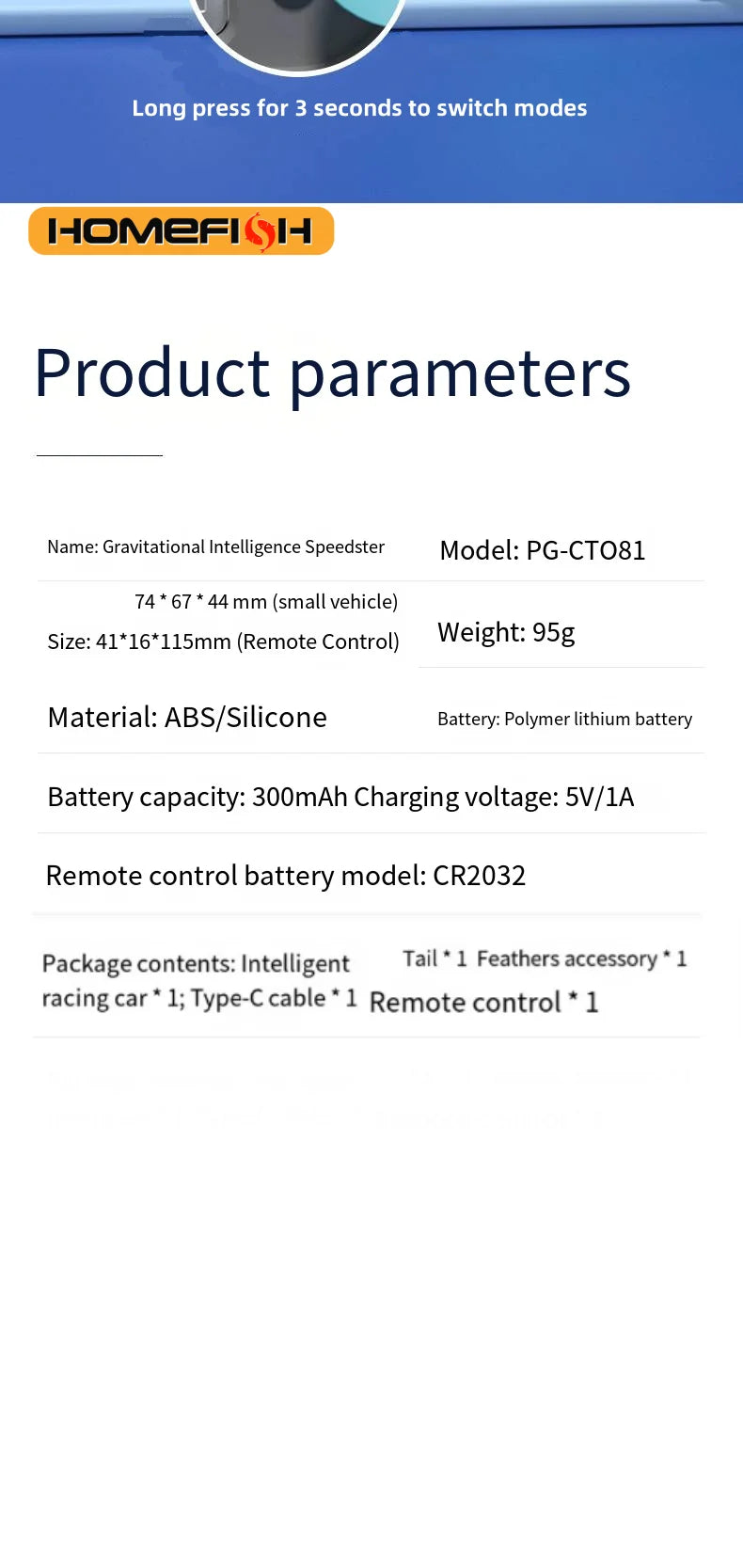 Smart Remote-Controlled Toy Car for Cats & Dogs – 2 Modes, Interactive Play