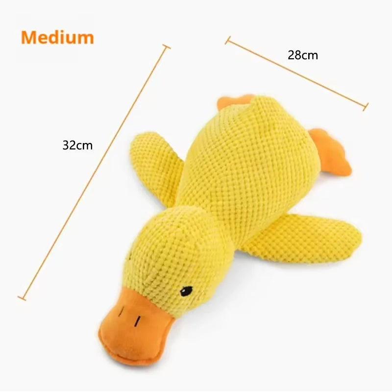 Durable Squeaky Duck Plush Toy for Dogs – Calming & Chew-Friendly