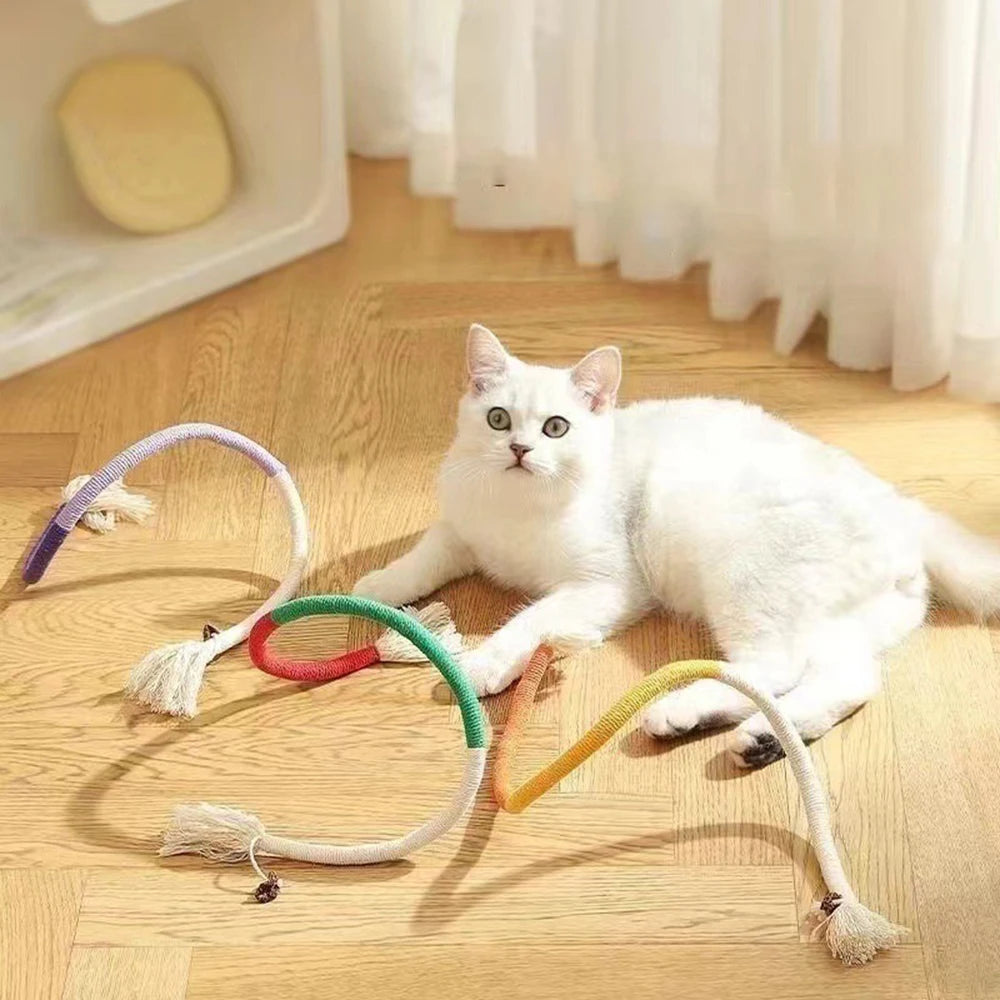 Cat Chew Rope Toy with Catnip – Safe Teeth Cleaning Toy