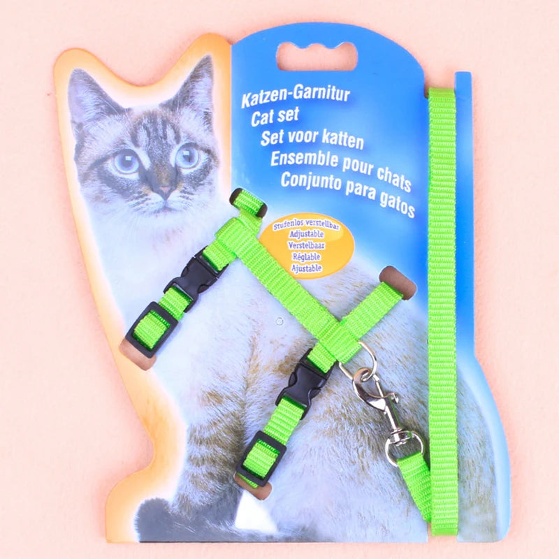I-Shaped Cat & Dog Leash with Chest and Back Support