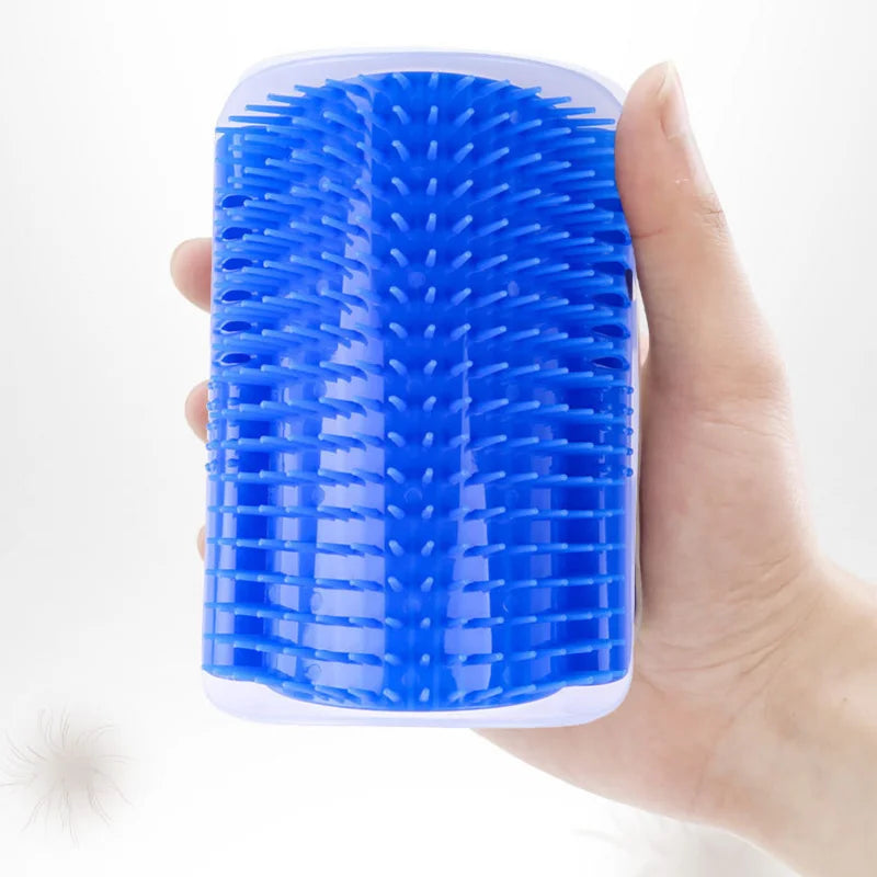 Cat Wall Corner Self-Grooming Brush with Bristles