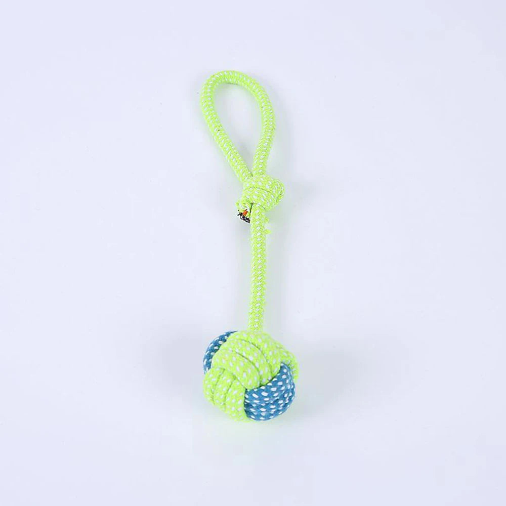 4PCS Bite-Resistant Cotton Rope Knot Ball Toy Set for Cats & Dogs