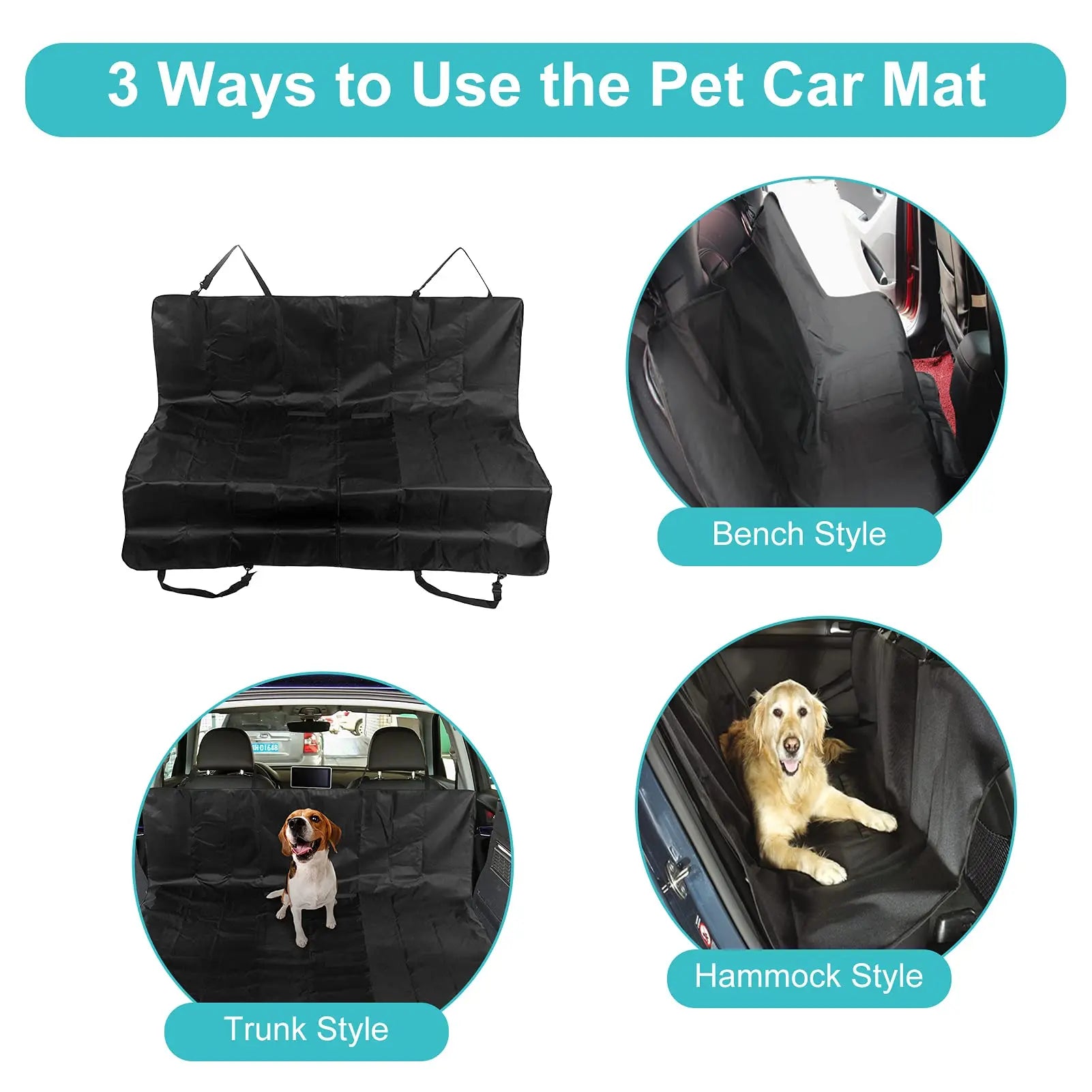 Waterproof Heavy Duty Foldable Dog Car Seat Cover – Scratchproof & Nonslip