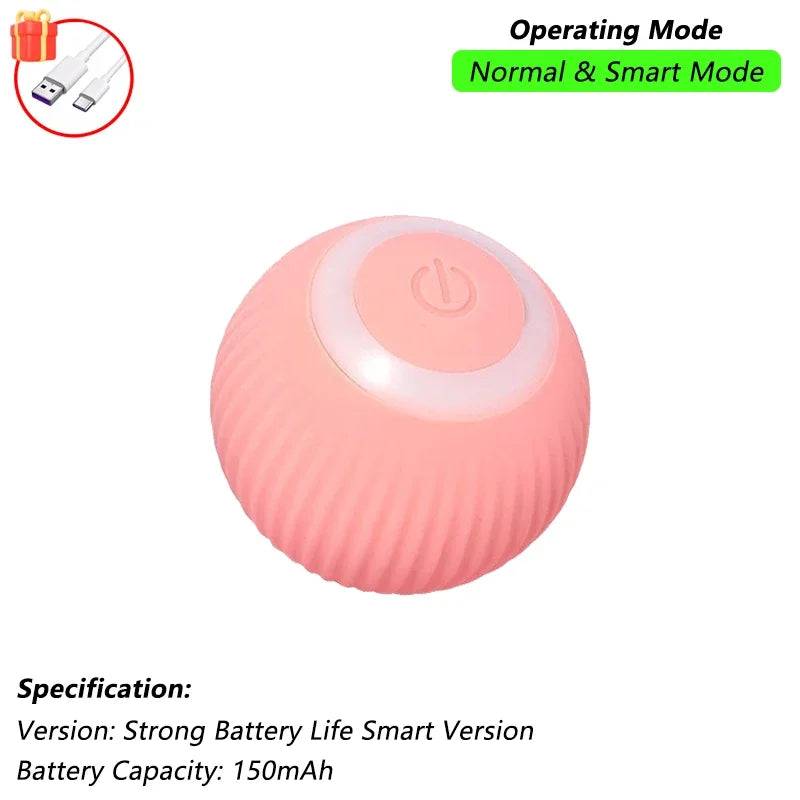 Smart Rolling Cat Toy Ball – Rechargeable with Tail & Motion Sensor