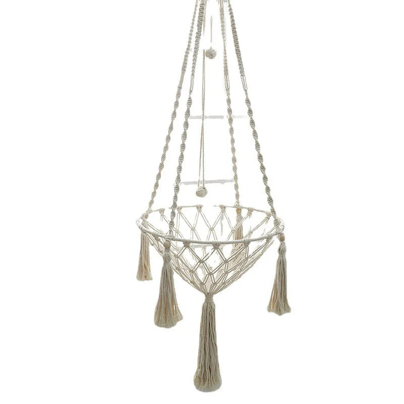 Hand-Woven Cotton Rope Cat Hammock Swing – Hanging Indoor Pet Nest