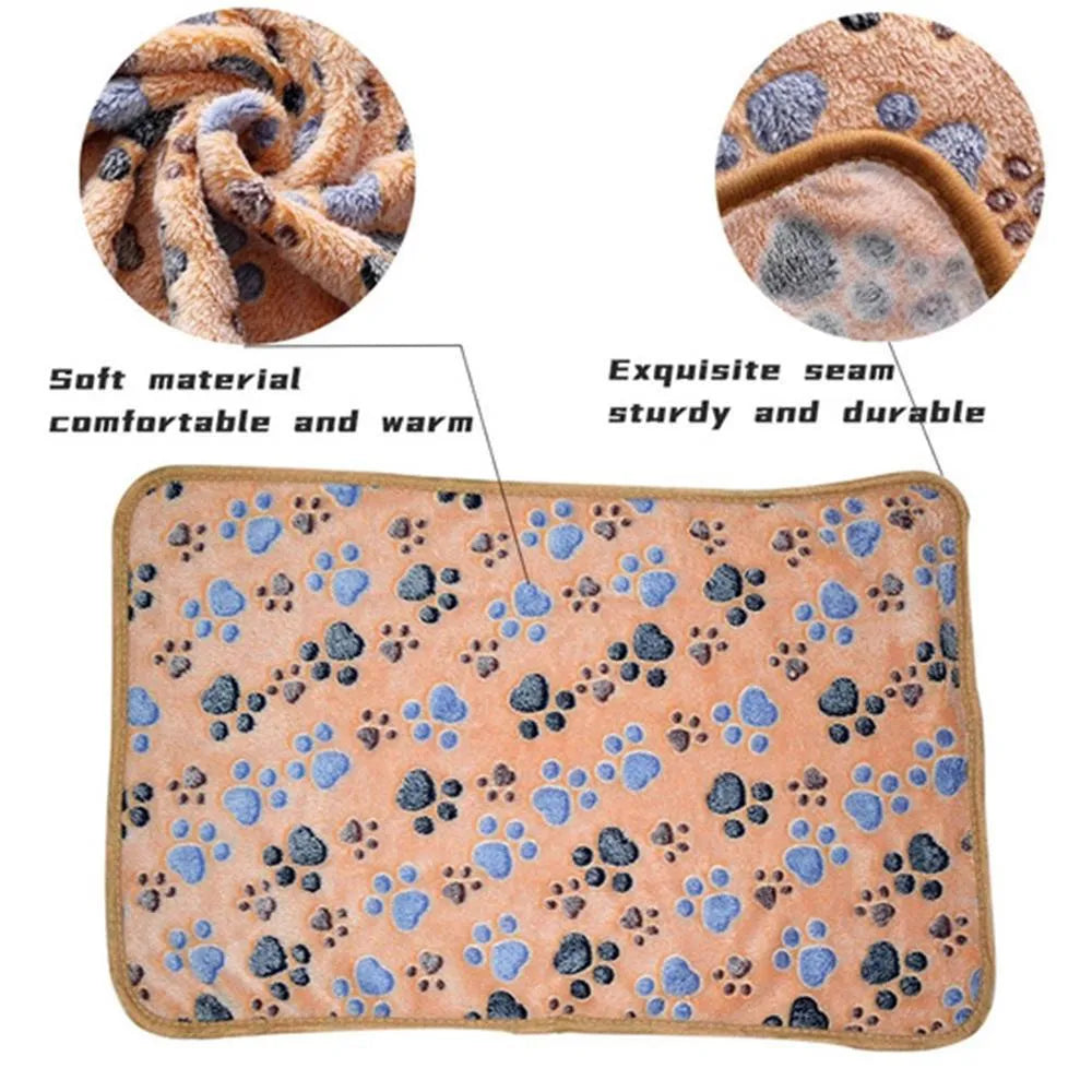 Soft Fluffy Pet Blanket – Warm Cartoon Mat for Cats & Dogs