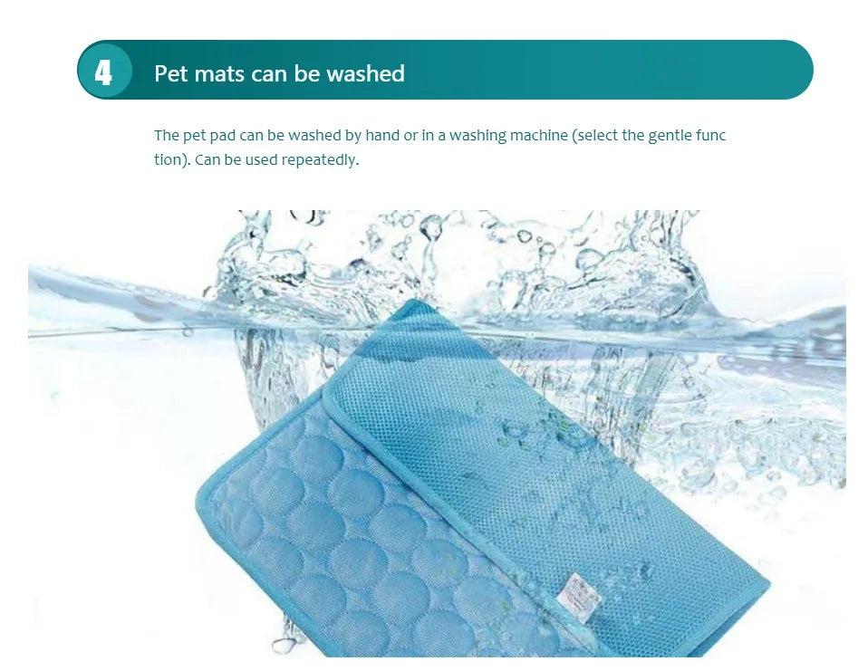 Summer Cooling Mat for Dogs & Cats – Durable Ice Pad Blanket