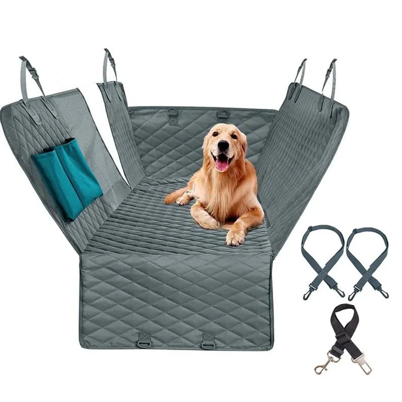 Waterproof Double Zipper Car Pet Seat Pad – 143×153cm Rear Seat Cushion