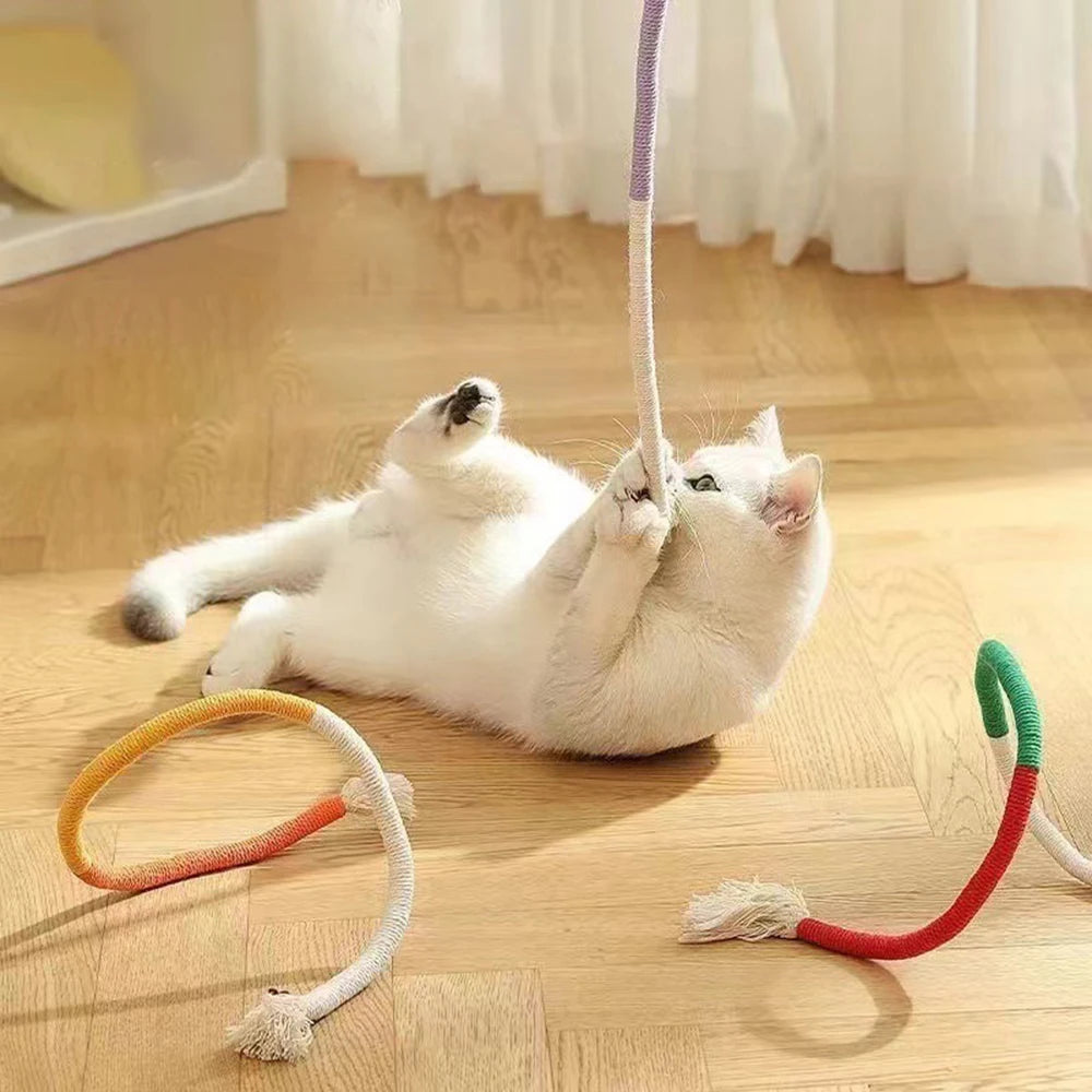 Cat Chew Rope Toy with Catnip – Safe Teeth Cleaning Toy