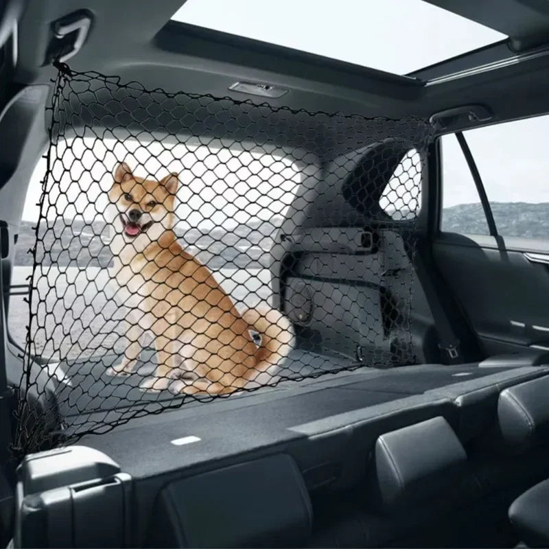 Durable Car Boot Pet Safety Mesh – Elastic Insulation Fence for Any Vehicle