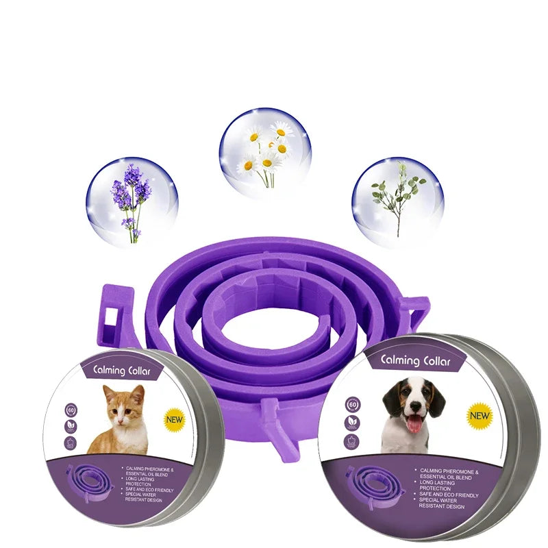 Adjustable Calming Collar for Cats and Dogs